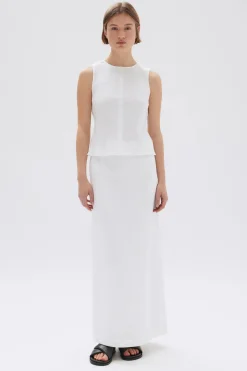 Sale Assembly Label Solis Linen Maxi Skirt - White