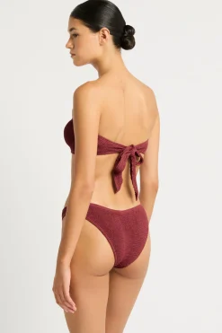 Bond-Eye Swim Tie Back Blake Bandeau - Carmine