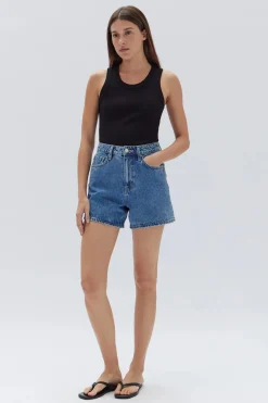 Discount Assembly Label Vintage Denim Short - Dark Stone