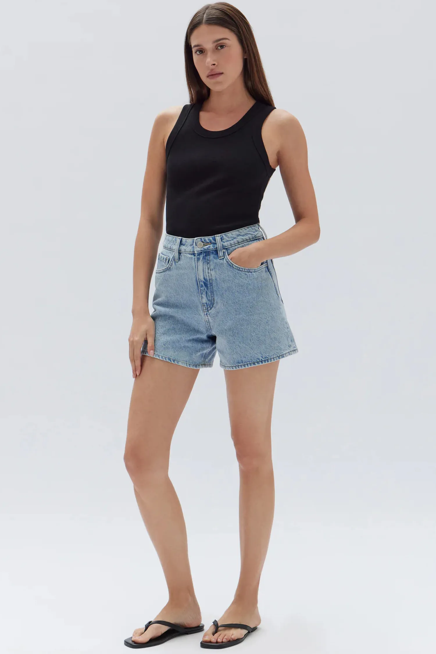 Hot Assembly Label Vintage Denim Short - Light Stone