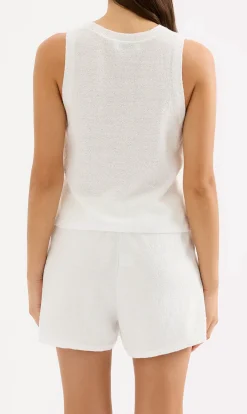 Best Nude Lucy Zosia Knit Tank - White